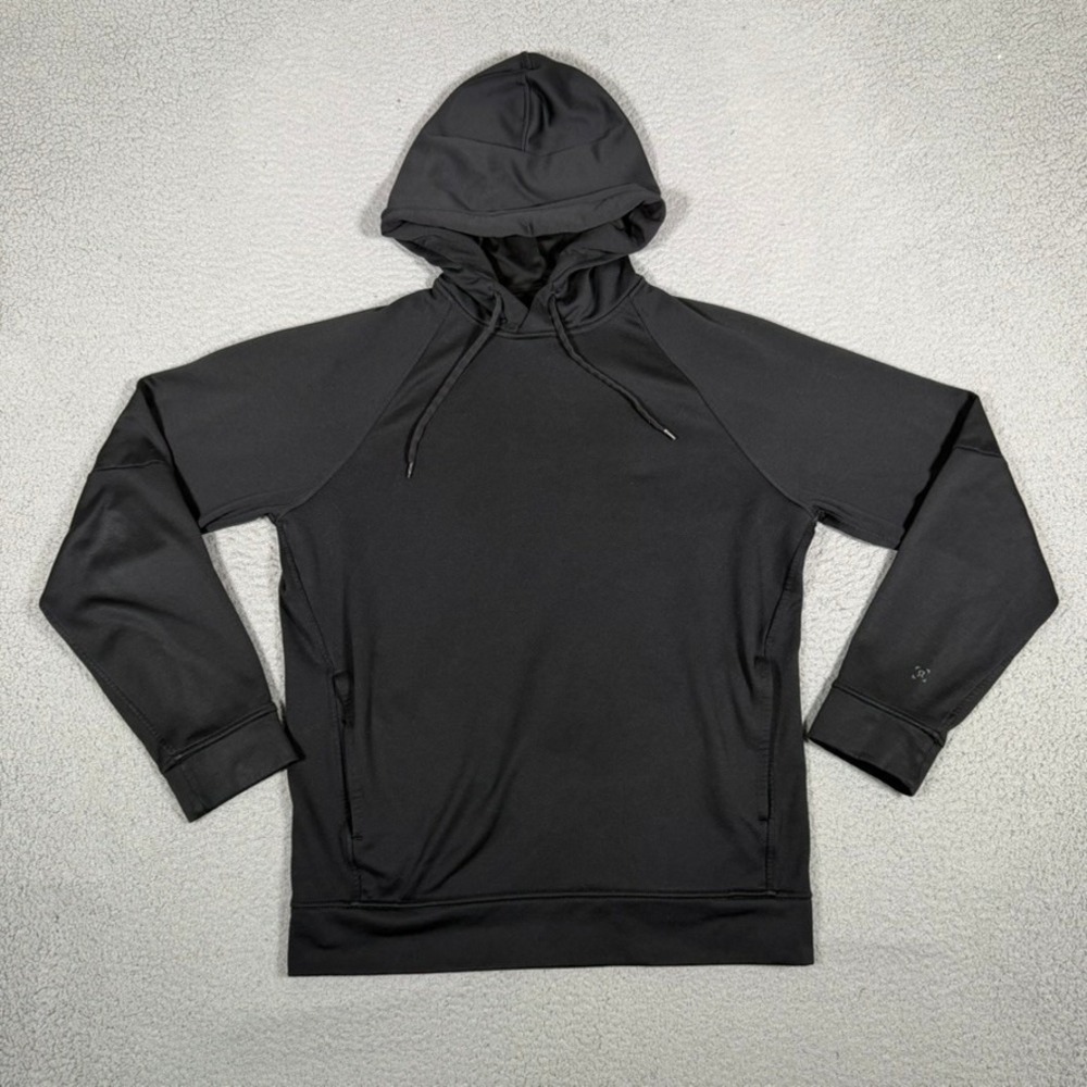 Lululemon Hoodie Mens Small Black City Sweat Thermo Pullover Logo Casual Preppy